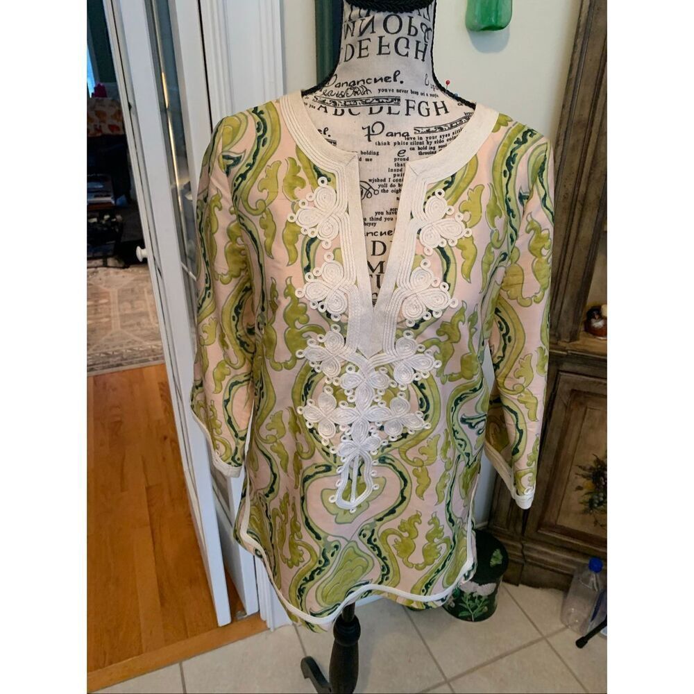 J Crew Fresno Damask 100% Silk Tunic